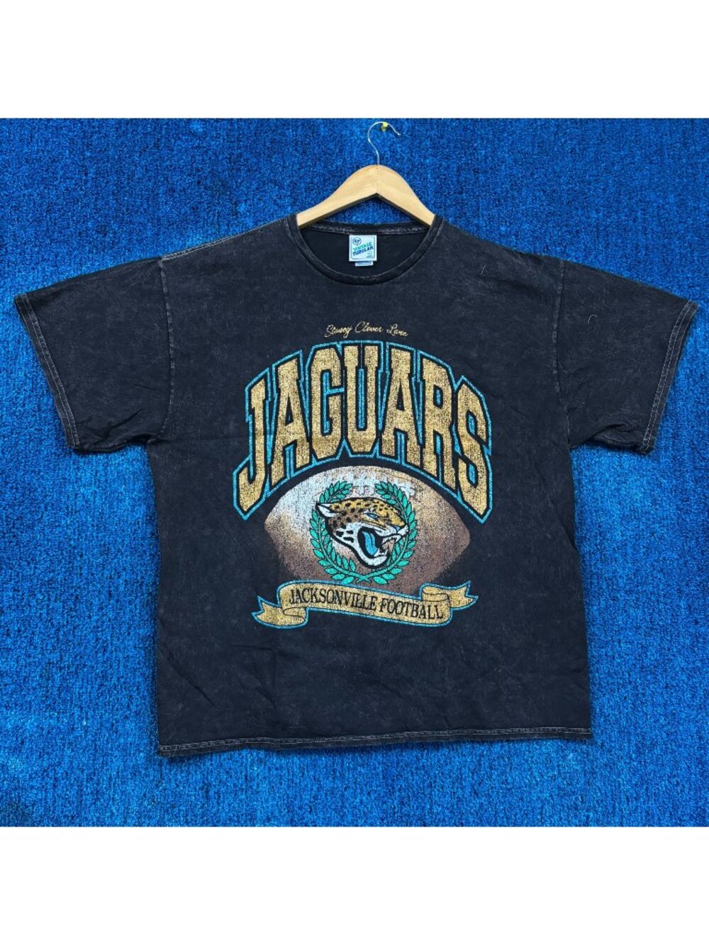 Stoney Clover Lane Jacksonville Jaguar Glitter Rocker Tee XL